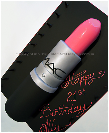 MAC Lipstick Girl's 21st birthday cake